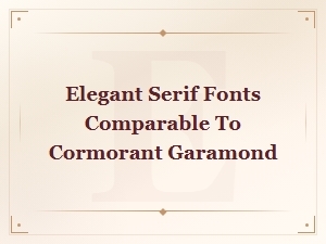 Elegant Serif Fonts Comparable to Cormorant Garamond for Editorial Design